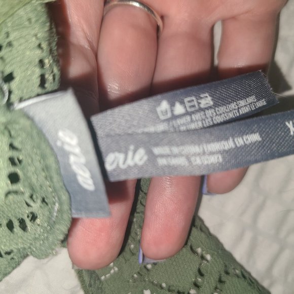 Aerie Green Lace Bralette XS - Picture 3 of 3
